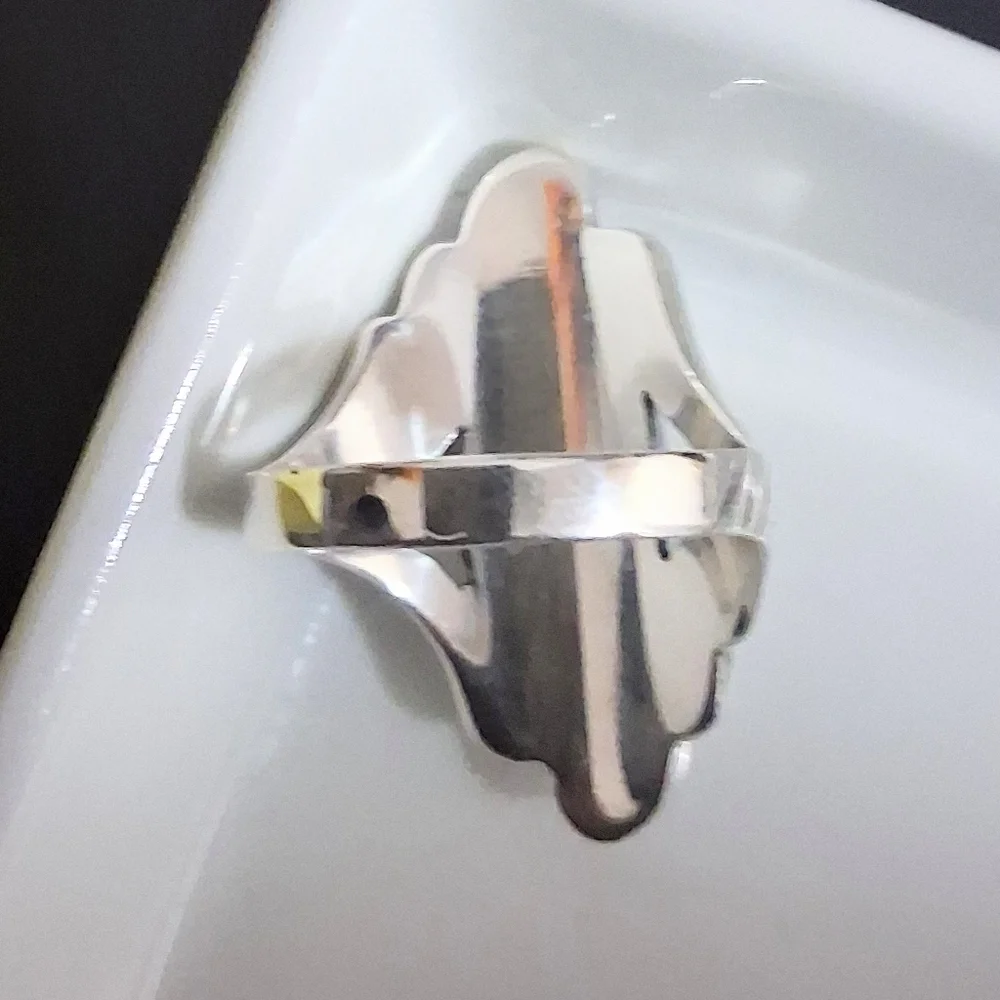 KINGMAN TURQUOISE RING 925 STERLING SILVER SIZE 7.5 - Picture 4 of 6